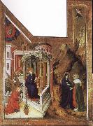 BROEDERLAM, Melchior Annunciation and Visitation oil painting reproduction